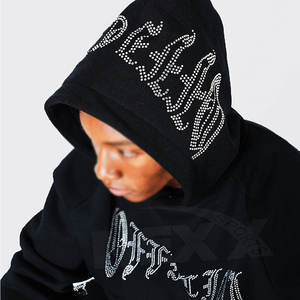 2024 dernière conception strass survêtement tenue décontracté vêtements d'hiver strass survêtement pour hommes - Product Image 6