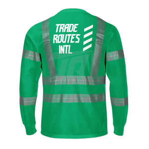 Vêtements de sécurité réfléchissants professionnels haute performance Logo personnalisable Bavoir en polyester boutonné col rond imperméable dans l'ensemble - Product Image 3