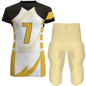 Uniforme de fútbol americano con logotipo personalizado, conjuntos cortos de talla grande a la moda, impresión digital transpirable, Técnicas Disponibles diferentes - Product Image 4