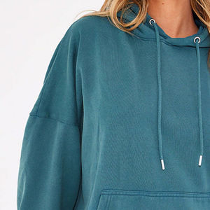 Sudaderas con capucha de diseño personalizado lavado ácido para mujer Casual Drop Shoulder Streetwear Vintage colección de invierno de talla grande al por mayor - Product Image 6