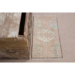 1.3x2.6 ft Turkish Rug, Rug, <b>Brown</b> Ikat Rug <b>Wool</b> - Product Image 3