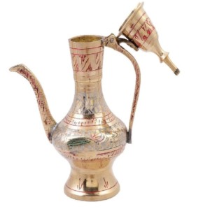 Cafetera de Metal de alta calidad, hecha en India, de latón árabe, Aftaba con acabado dorado hermoso - Product Image 5