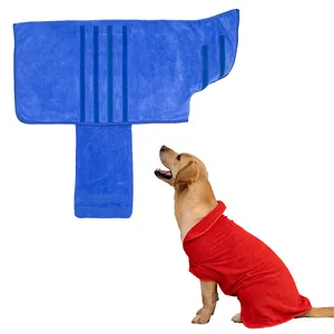 pet grooming towels microfiber quickly absorbing water fiber bath robe big dog saliva pet bath towel logo bag gray wedding gifts