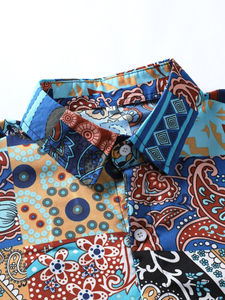 Impreso verano playa Casual hombres playa manga corta flor algodón, transpirable camisa hawaiana Conjunto personalizado - Product Image 2