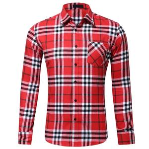 Wholesale Custom Logo Long Sleeve <b>Plaid</b> Flannel <b>Shirts</b> for Men High Quality Soft Material New Design Flannel <b>Shirts</b> for Men - Product Image 4