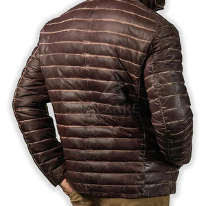 Chaqueta Clásica de Cuero Acolchada con Cierre de Cremallera, Interior Cálido y Elegante Diseño Acolchado para Clima Frío - Product Image 2
