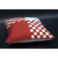 Housse de coussin carrée tissée moderne multi-usages, design patchwork aux couleurs magnifiques, logo personnalisé, coton écologique, maison, hôtel