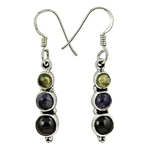Pendientes de Plata de Ley 925 con Piedras Preciosas, para Uso Diario, Regalo para Mujer, Accesorio de Moda - Product Image 3