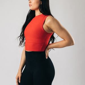 OEM Spandex Algodón Secado rápido Transpirable Sin mangas Color sólido Entrenamiento Ropa activa Camiseta sin mangas - Product Image 6