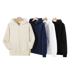 Sudadera con capucha Unisex de alta calidad para hombre, cárdigan informal cómodo con capucha, sudaderas con capucha de fábrica de lana sólida - Product Image 2