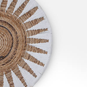 Angkor Natural White Seagrass Wall Art Peintures murales élégantes pour la décoration intérieure - Product Image 2