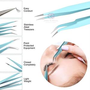 Pince à épiler pour cils en acier inoxydable JIMED SURGICAL, vente en gros, haute qualité |   Outil d'application de beauté au design unique Maquillage - Product Image 5