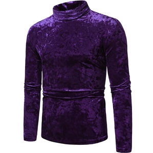 À la mode Top Classic Valour Velvet T-shirts pour Unisexe Respirant En Gros Solide Violet Couleur Mince et Fit Work Out GYM Wear - Product Image 1