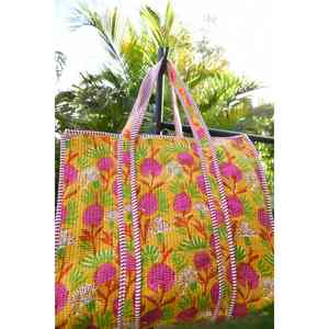 กระเป๋าโท้ทผ้าฝ้ายเนื้อดีทรงโบฮีเมียน ลายปักเรียบง่าย ปิดซิป จุของได้เยอะ เป็นมิตรกับสิ่งแวดล้อม สำหรับฤดูใบไม้ร่วง - Product Image 1