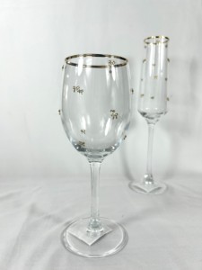 <span class=keywords><strong>Copa</strong></span> <span class=keywords><strong>de</strong></span> <span class=keywords><strong>vino</strong></span> <span class=keywords><strong>de</strong></span> lujo con decoración <span class=keywords><strong>de</strong></span> lazo dorado - Product Image 4