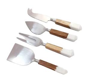 Creative Stainless Steel Cheese <b>Knife</b> Set Premium Resin Metal Insert Dishwasher <b>Safe</b> Eco-Friendly for Catering Gifting Lasting - Product Image 4