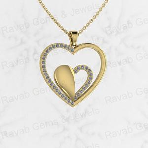 Best Selling 925 <b>Silver</b> Minimalist Women's <b>Layering</b> Chain <b>Necklace</b> 25mm Dainty Double Love Heart Shaped CZ Pendant Fine Jewelry - Product Image 1