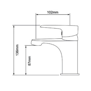 Neva series <b>single</b>-lever <b>basin</b> mixer <b>tap</b> (Mirtak 68171) - Product Image 2
