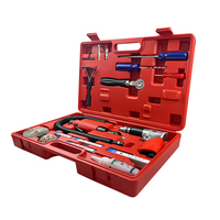 Kit de réparation de pneus auto 18 pièces avec étui rigide, OEM disponible, 1 ensemble comprenant des outils de réparation de pneus, équipement de réparation d'urgence de bonne qualité