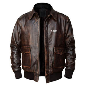 Chaquetas de cuero de alta calidad para hombre al mejor precio 100%/chaquetas de cuero para hombre con bolsillos personalizados recién llegadas - Product Image 4
