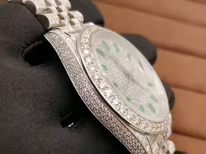 Reloj de Pulsera Automático con Diamantes de Moissanita, Estilo Hip Hop de Lujo, Personalizable, de Acero Inoxidable para Hombre y Mujer. - Product Image 2