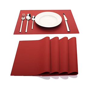 ผ้าปูโต๊ะหนังแท้จากนักออกแบบเสื่อรองจานทรงสี่เหลี่ยมเสื่อหนังทำมือผลิตในอินเดีย - Product Image 5