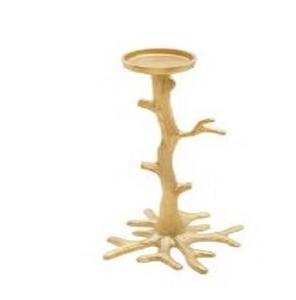 Portavelas de diseñador de asta de metal alto pulido dorado brillante fundido de aluminio hecho de alta calidad estándar a bajo precio - Product Image 3