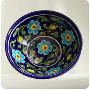 Bol en céramique violet artisanal de bonne qualité, 6 pouces, poterie bleue complexe, détails vibrants, style américain traditionnel, fête - Product Image 3