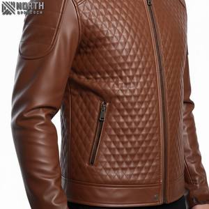 Novedades Precio al por mayor Alta calidad Oem Diseño Hombres Chaqueta de cuero Slim Fit Elegante Chaqueta de cuero cómoda para hombres - Product Image 5