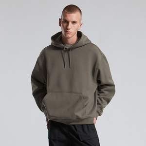 Sweat à capuche pour homme en molleton 100% coton, léger, tendance, vente chaude d'hiver, surdimensionné, logo brodé personnalisé, imprimé uni - Product Image 1