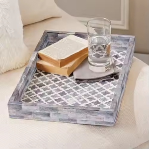 ถาดเสิร์ฟอาหารทำด้วยมือทรงสี่เหลี่ยมบริสุทธิ์ทันสมัยทนทานสำหรับใช้ในบ้านโรงแรมและร้านอาหาร - Product Image 2