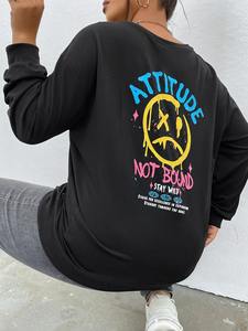 Vente chaude Design à la mode sweat femme 100% coton respirant confortable pulls décontractés - Product Image 3