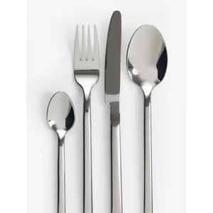 24 pièces uniques réutilisables de luxe, couteau à dîner en acier inoxydable argenté et doré, cuillères et fourchette, ensemble de couverts, ensemble de couverts en acier miroir - Product Image 2