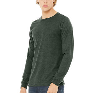 Hommes femmes T-shirt à manches longues personnalisé pas cher col rond coton respirant T-shirt à manches longues - Product Image 5