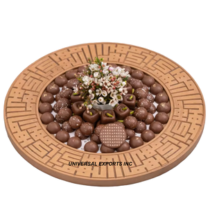 Bandeja de chocolate decorativa de madera, plato de chocolate hecho a mano de excelente calidad, bandeja de chocolate de madera nueva con estilo clásico - Product Image 4