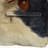 Sac en cuir de vachette vintage unisexe Moroccan Soul, forme baril, doublure en cuir véritable, fermeture éclair en toile, deux poignées, élégant pour les voyages