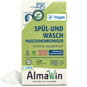 AlmaWin - Polvo Limpiador para Lavavajillas y Lavadoras, 3 Unidades, 2 x 100 g, para Uso en la Cocina, Elimina Suciedad, Cal y Olores, Vegano, Orgánico, Sin Fragancia - Product Image 1