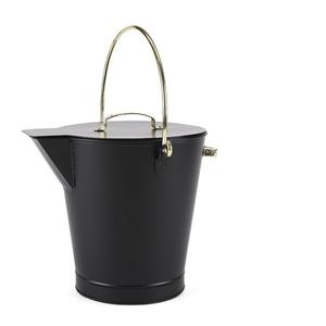 Seau à charbon pour cheminée Utilisation intérieure et extérieure Design martelé Seau à charbon en métal à finition brillante - Product Image 6