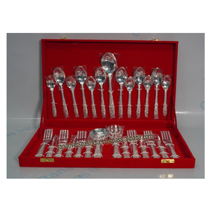 Hotel restaurante cubiertos de acero inoxidable tradición hecho a mano Vintage cubiertos cuchara de Metal juego de cubiertos para boda en casa - Product Image 5