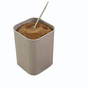 Contenedor de azúcar de metal y vidrio de estilo clásico Técnica de horno Almacenamiento de cocina - Product Image 1