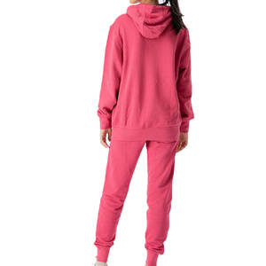 Conjunto Deportivo de Invierno para Mujer de Primera Calidad, con Capucha, Color Sólido, Chaqueta de Forro Polar con Cierre Completo y Pantalones de Algodón Suave - Product Image 3
