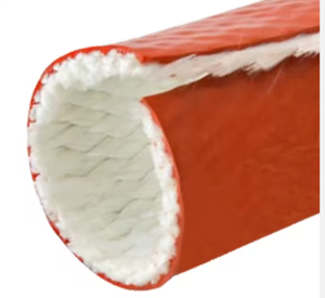 Manchon en fibre de verre ignifuge avec revêtement en caoutchouc de silicone Yilian, résistance à la chaleur élevée, manchon ignifuge pour isolation thermique. - Product Image 3