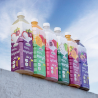 1L PET fles sapdrank met vitamine, zonder toegevoegde suiker, Nawon gezonde drank, groothandel HALAL dranken van Vietnamese fabrikant