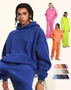 Vente à chaud sweat à capuche surdimensionné pour hommes vente en gros 350gsm pull en coton épais Logo personnalisé sweat à capuche chaud de haute qualité - Product Image 1