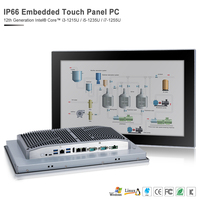 Panel PC Industrial con Pantalla Táctil Capacitiva de 15.6 Pulgadas, Windows 11 de 12.ª Generación, Sin Ventilador, Montaje en Pared, Resolución Serial de 1920x1080