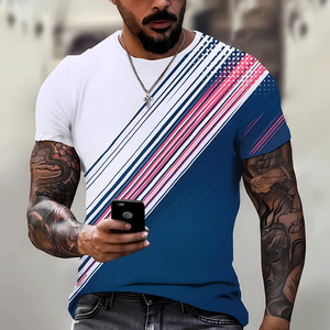 เสื้อยืดผู้ชายพิมพ์ลายกราฟฟิตี3D ใหม่สำหรับฤดูร้อนปี2025เป็นแฟชั่นสบายๆและทันสมัย - Product Image 3