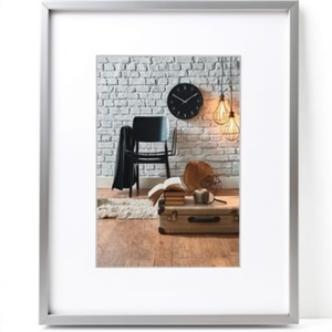 Plastic HAMA Sevilla Decor <b>Picture</b> <b>Frame</b> 21 X 29.7 cm & 15 X 20 cm Reflective Glass Matte Silver Finish - Product Image 3