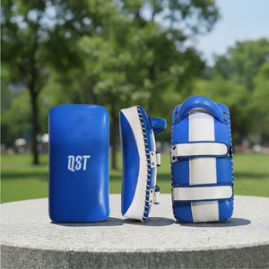 แผ่นรองต่อยมวยไทยคุณภาพพรีเมียม QST International 2 ชิ้น อุปกรณ์ฝึกซ้อมศิลปะการต่อสู้ หนัง PU PVC ระดับอัลติเมท - Product Image 4