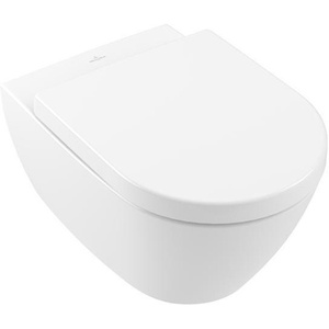 V&B Subway 2.0 Blanc Villeroy & Boch WC mural 370x560mm DirectFlush avec réservoir et accessoires de salle de bain - Product Image 1