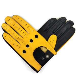 GUANTES DE CONDUCCIÓN DELGADOS PARA HOMBRE CHAUFFEUR CORDERO VESTIDO DE CUERO MODA GUANTES DE MOTO - Product Image 1